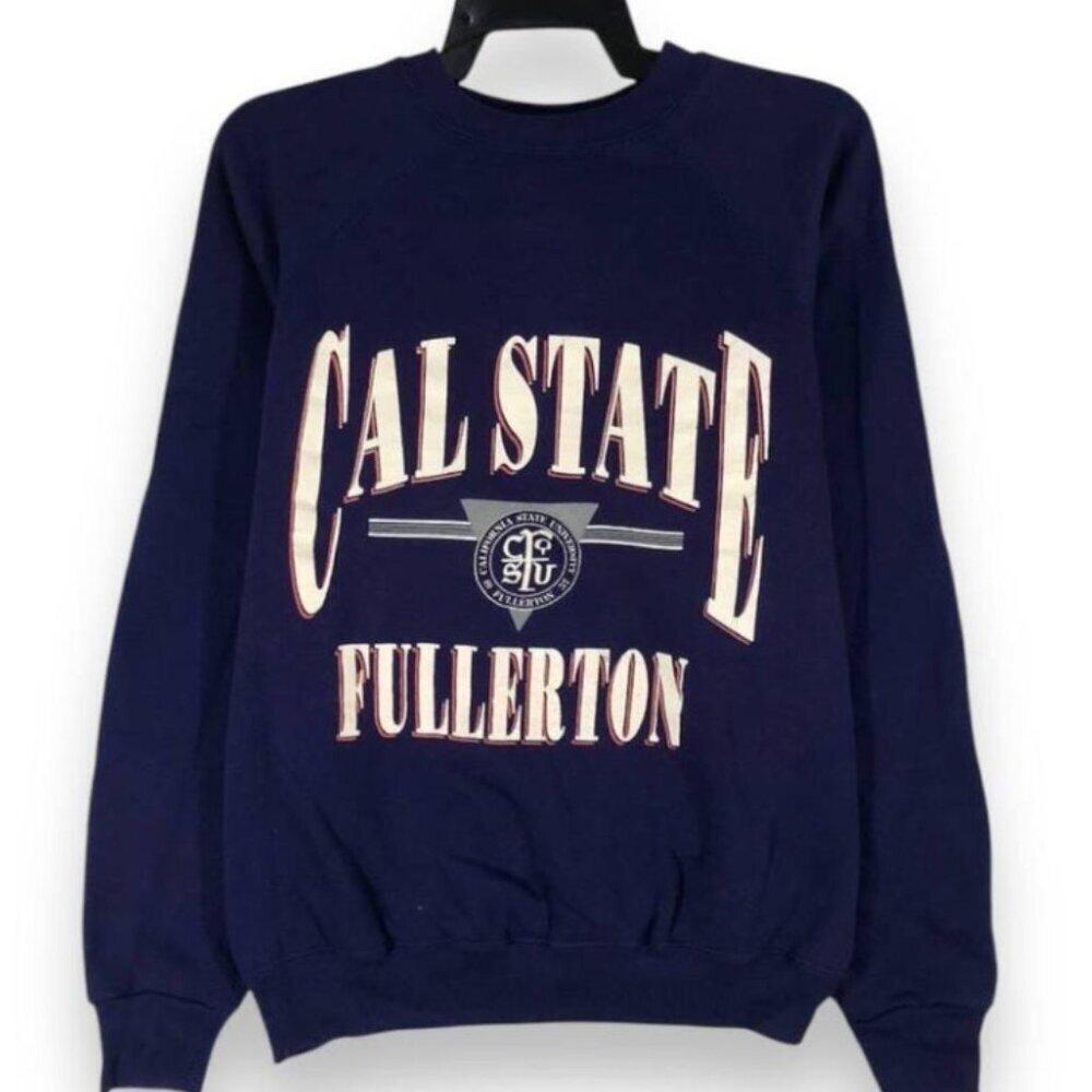 Cal State Fullerton University Retro College Graphic Crewneck Sweatshirt
